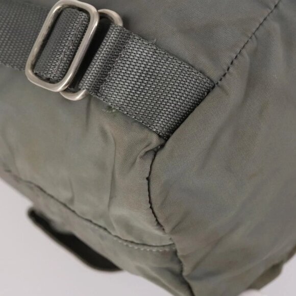 PRADA Backpack Nylon Green Silver Auth 141751 - Picture 5 of 16